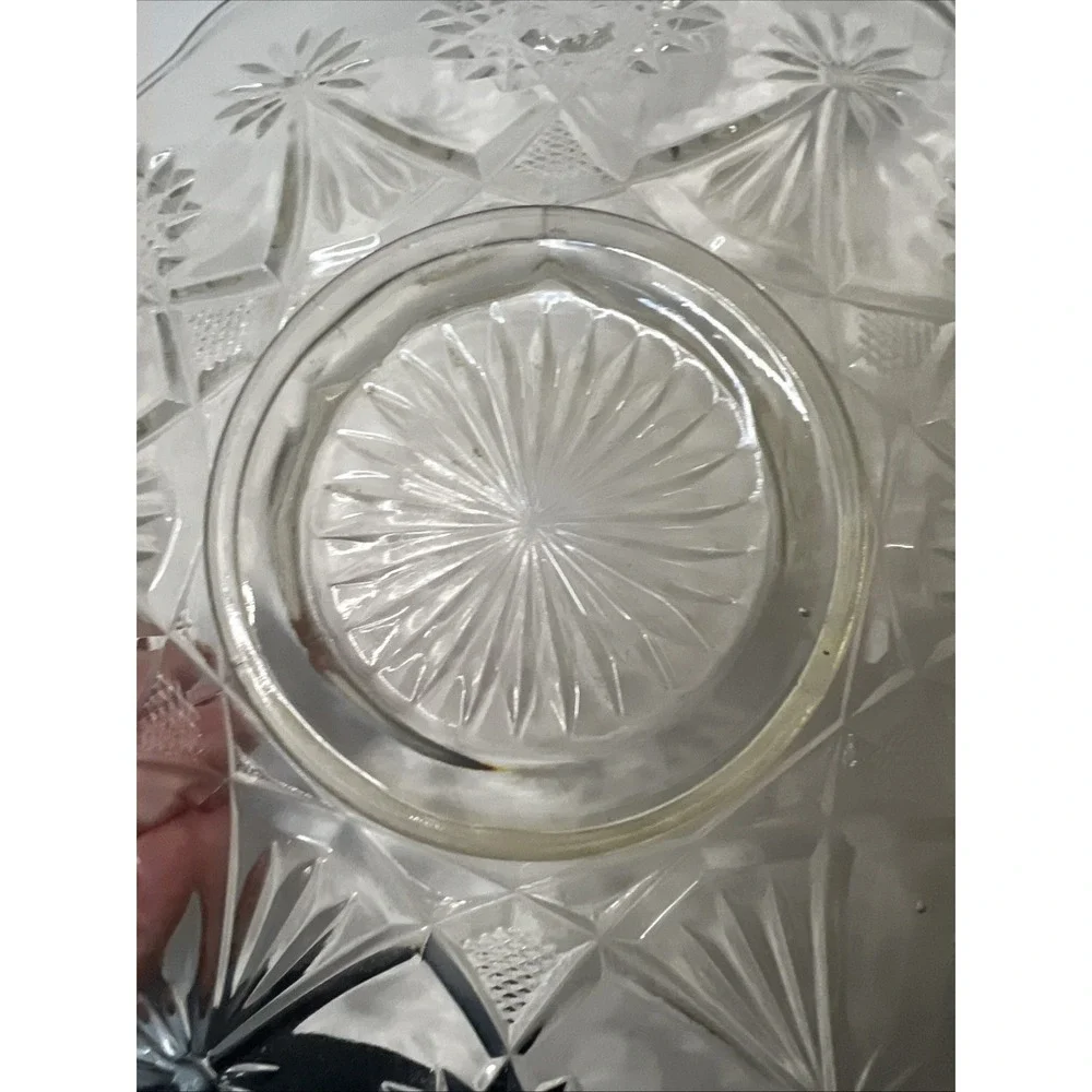 EAPG   Lancaster Glass #502 Clear  Serving Plate   10 5/8" - Picture 3 of 4